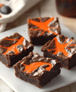 Halloween Swirl Cream Cheese Brownies Recipe