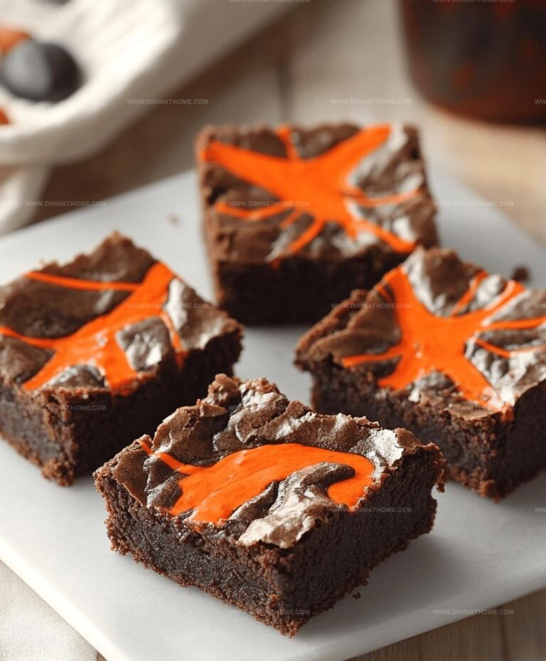 Halloween Swirl Cream Cheese Brownies Recipe