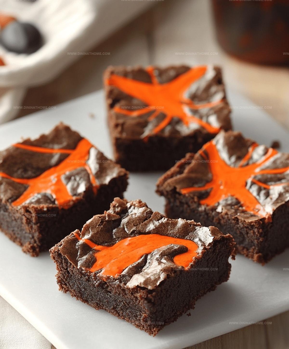 Halloween Swirl Cream Cheese Brownies Recipe