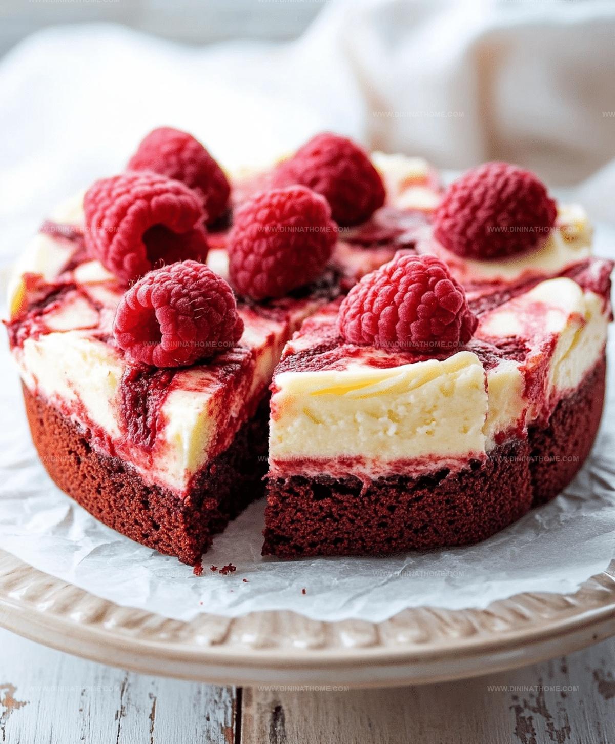 Red Velvet Cheesecake Swirl Brownies Recipe