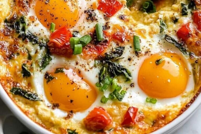 Mediterranean Baked Feta Eggs Recipe