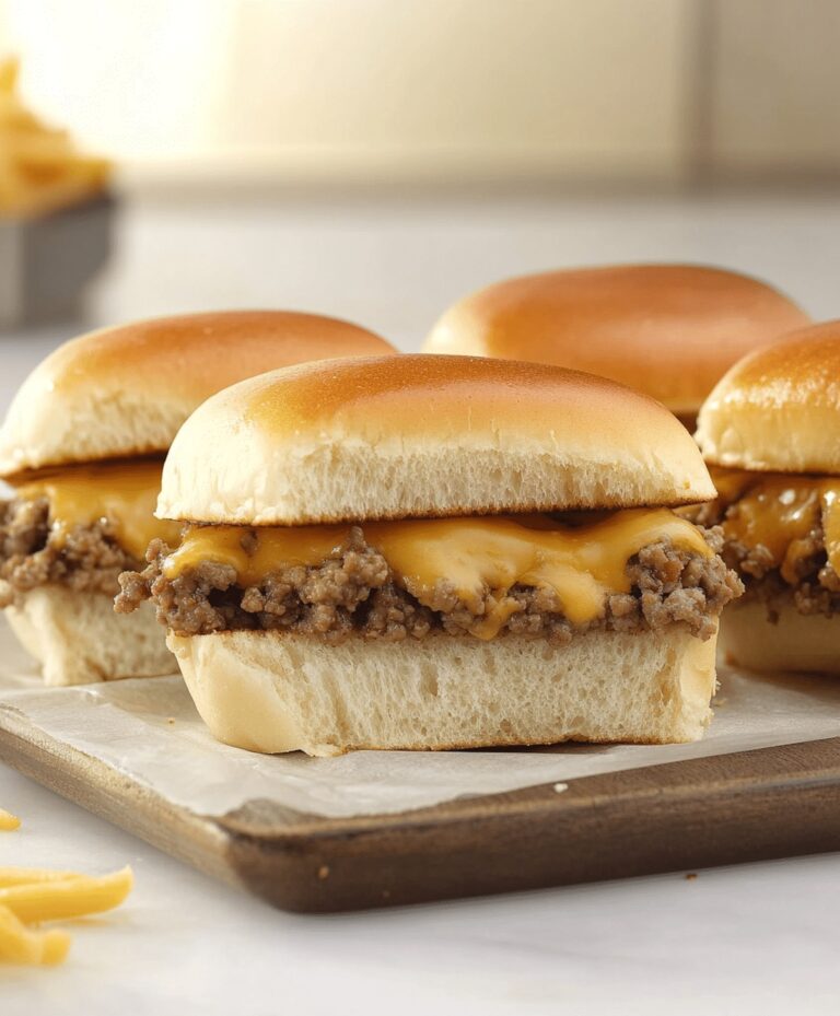 Cheesy Ground Beef Sliders Recipe