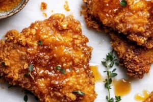 Baked Crunchy Hot Honey Chicken Recipe