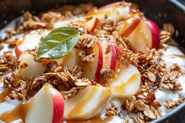 Yogurt Bowl With Apple, Granola, And Caramel Recipe