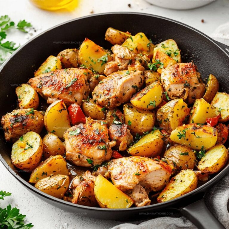 Garlic Butter Chicken And Potatoes Skillet Recipe