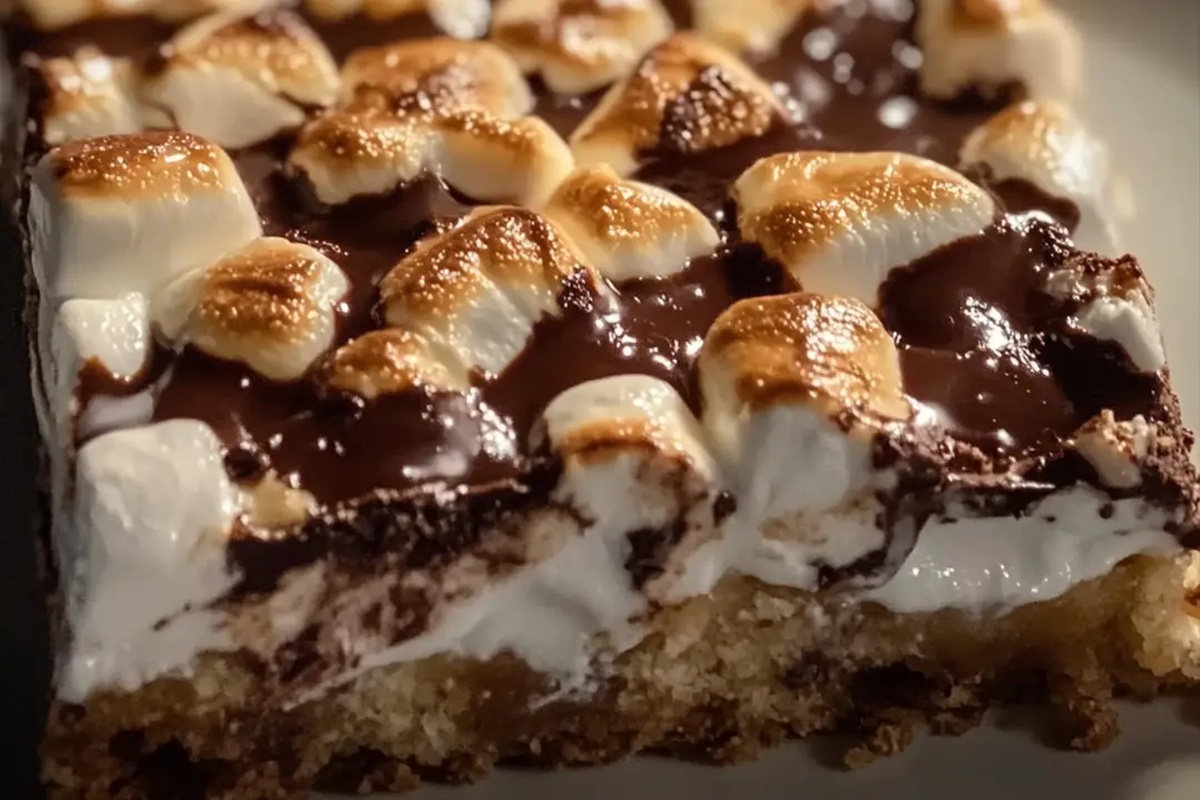 Ooeey Gooey Marshmallow Cookie Bars Recipe