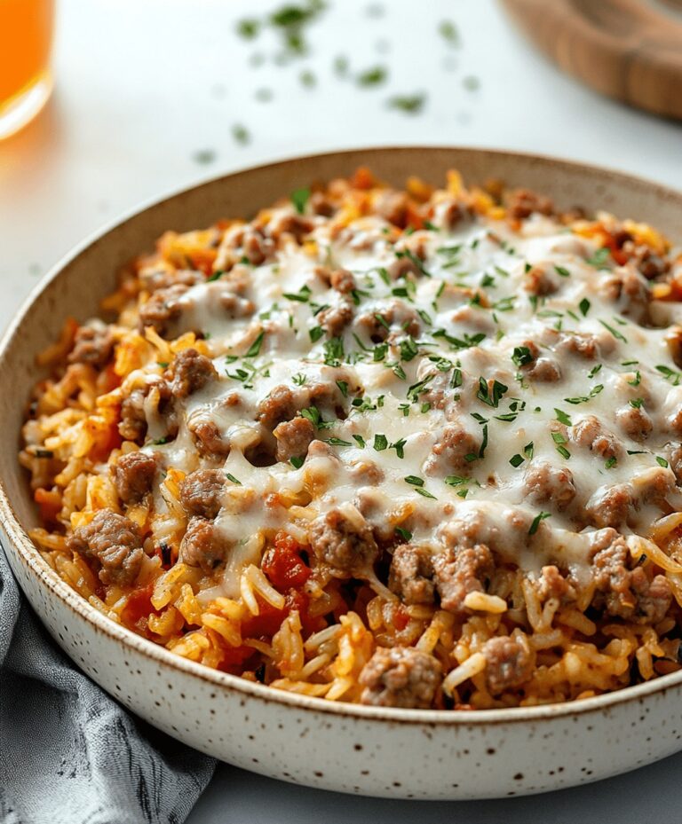 Ground Sausage And Rice Skillet Recipe