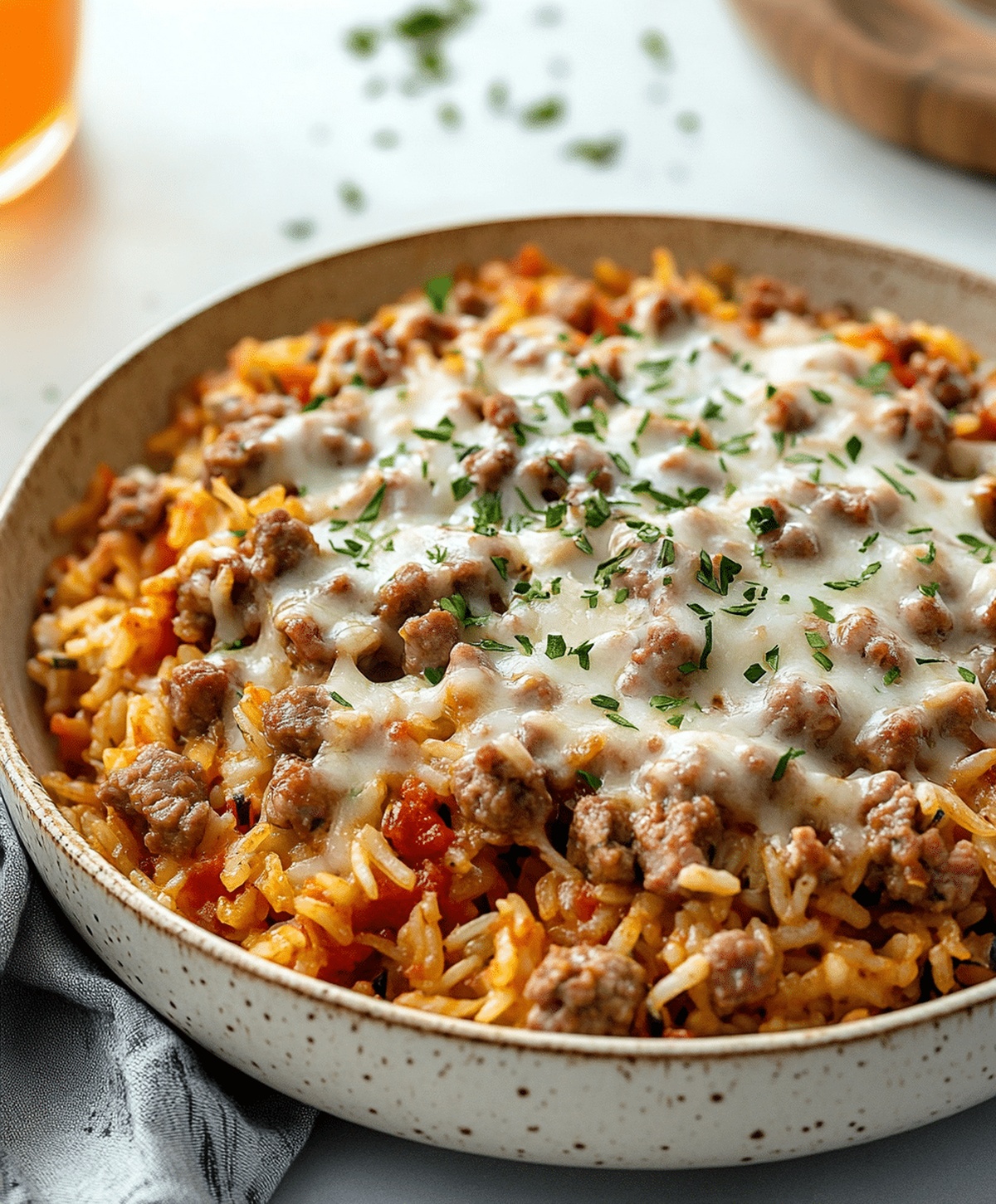 Ground Sausage And Rice Skillet Recipe