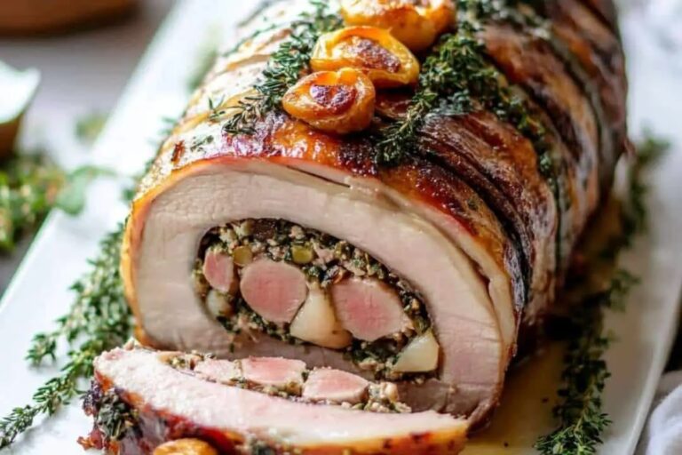 Delicious Christmas Stuffed Pork Roast Recipe