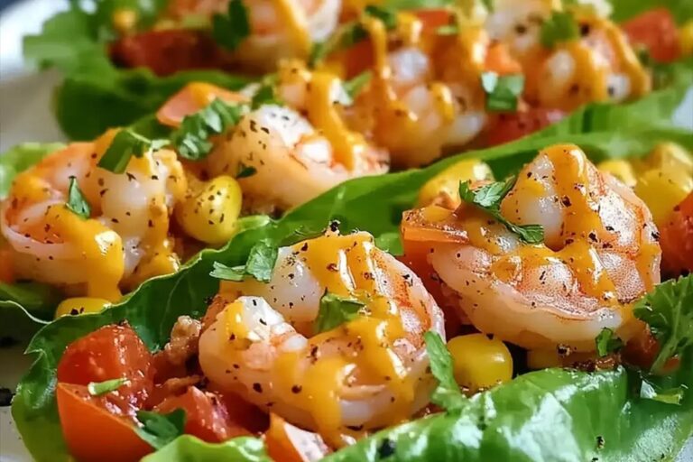Healthy Taco Shrimp Lettuce Wraps Recipe