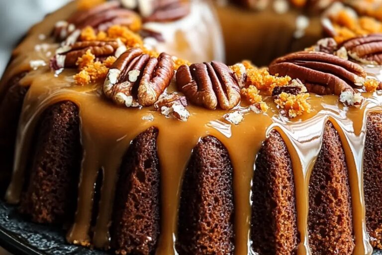 Sweet Potato Honeybun Cake With Pecans & Grated Sweet Potato Icing Recipe