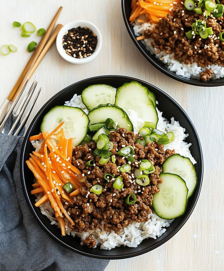 Delicious Korean Ground Beef Bowl Recipe