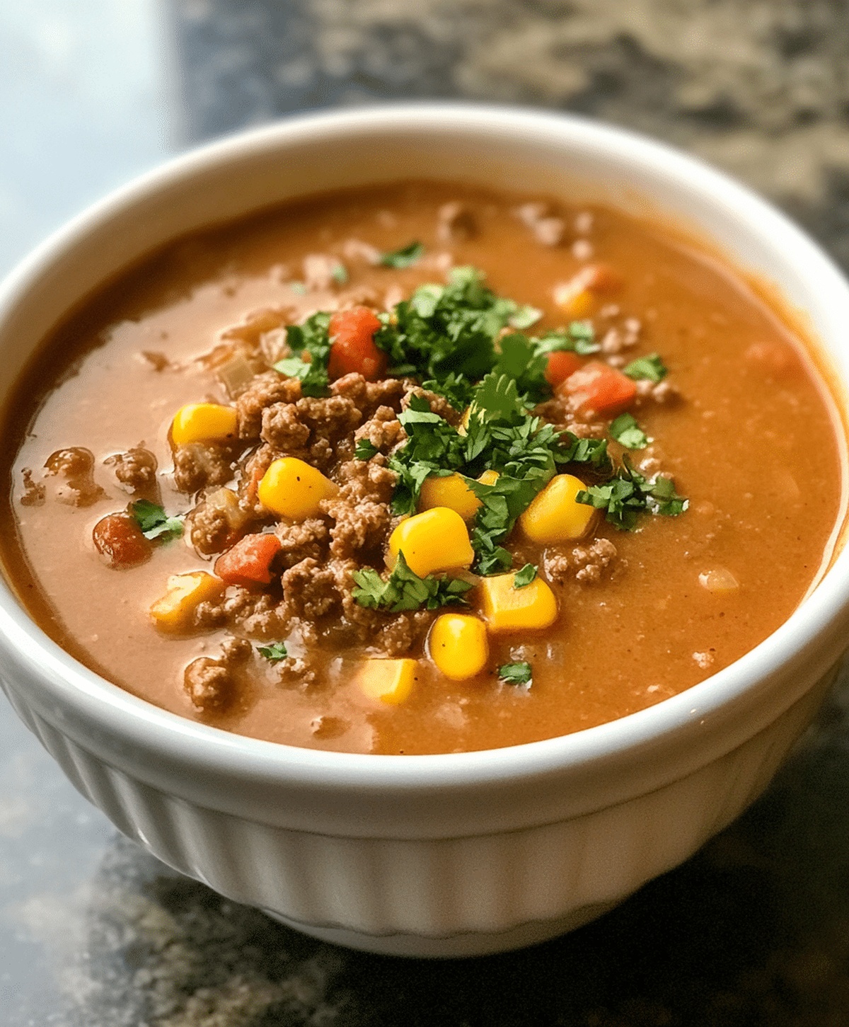 Ground Beef Enchilada Soup Recipe
