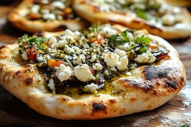 Delicious Spring Flatbreads With Feta Recipe