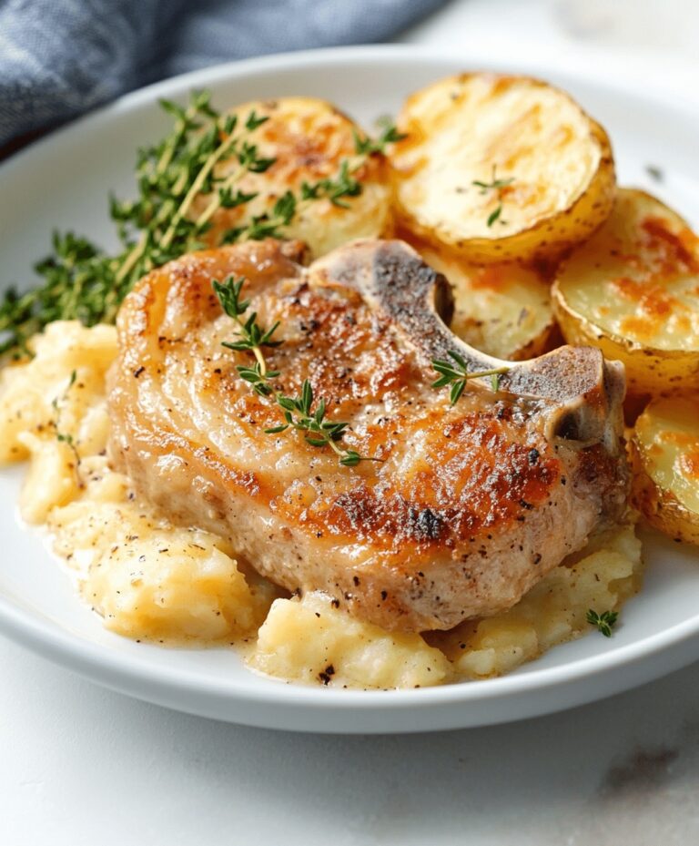 Pork Chops with Scalloped Potatoes Recipe