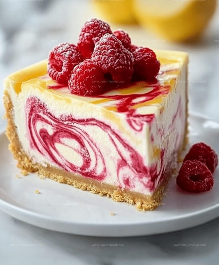 Lemon Raspberry Swirl Cheesecake Recipe