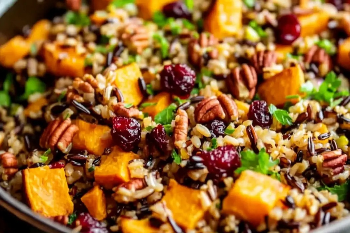 Cranberry Pecan Sweet Potato Wild Rice Pilaf Recipe