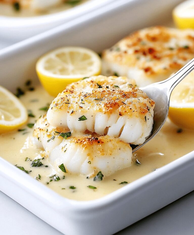 Tasty Baked Cod In Coconut Lemon Cream Sauce Recipe