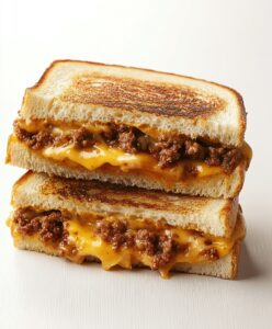 Ground Beef Grilled Cheese Sandwich Recipe