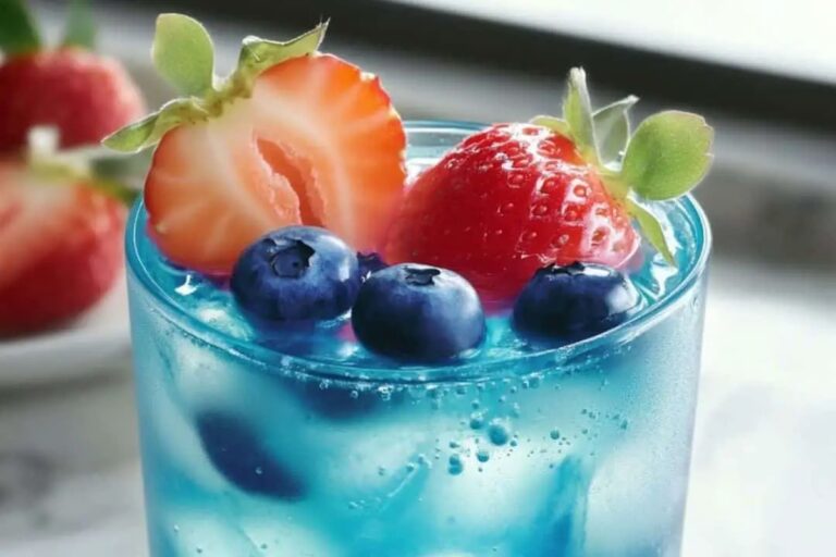 Strawberry Blue Lagoon Cocktail Recipe