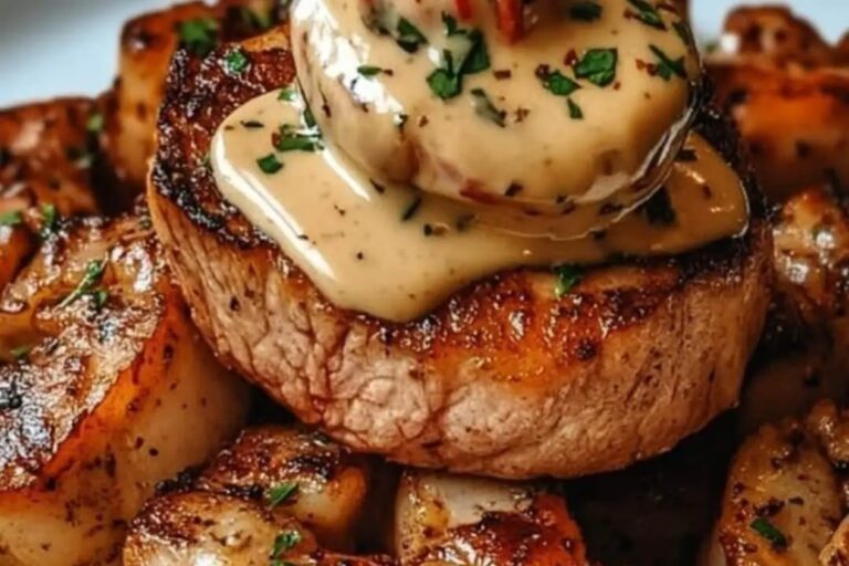 Surf and Turf with Garlic Sauce Recipe