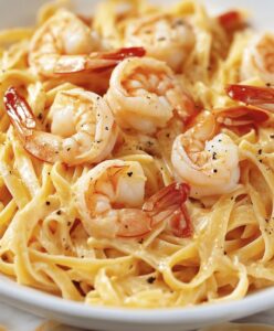 Creamy Lemon Garlic Shrimp Pasta Recipe