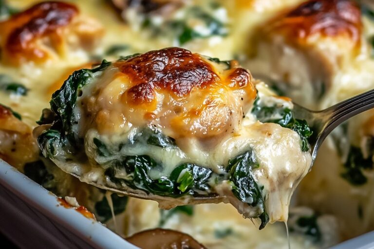 Chicken Spinach And Mushroom Low Carb Oven Dish Recipe