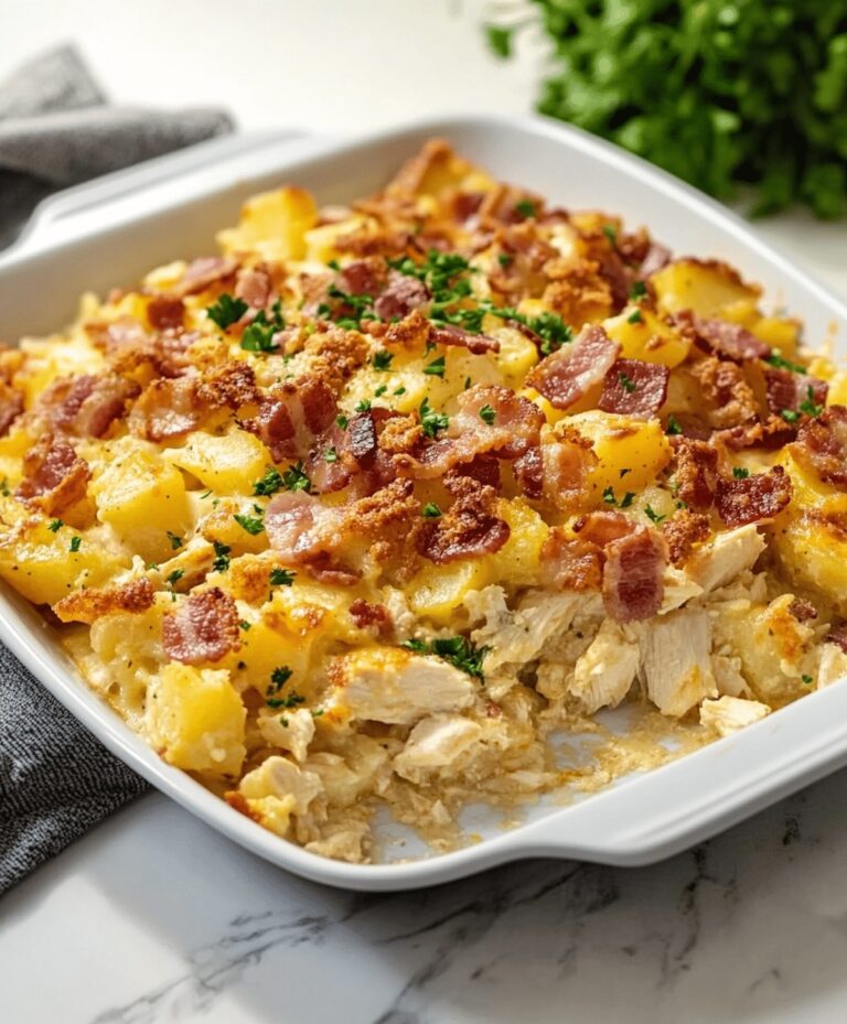 Chicken Bacon Ranch Casserole With Potatoes Recipe