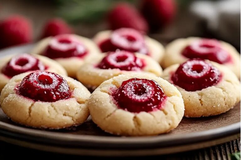 Raspberry Almond Thumbprint Cookies Recipe
