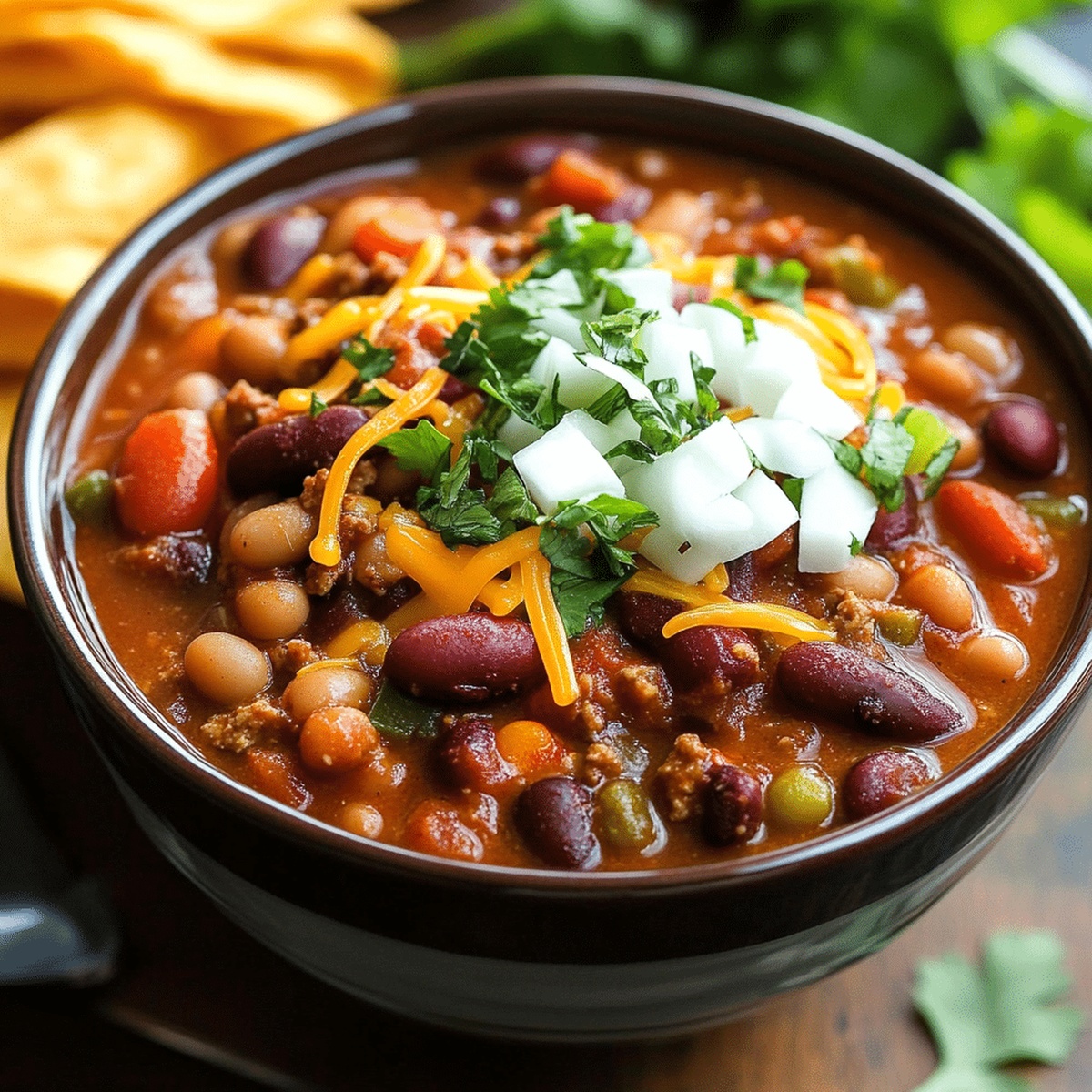 Easy Three Bean Chili Recipe