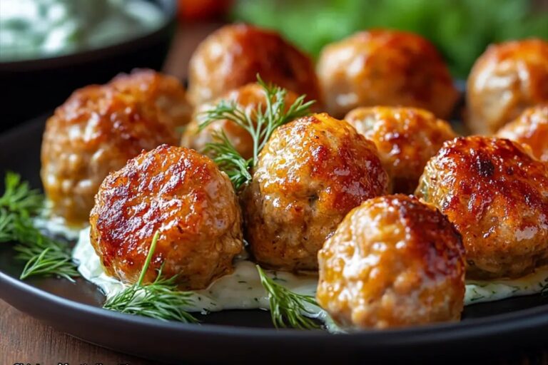 Chicken Meatballs With Tzatziki Sauce Recipe
