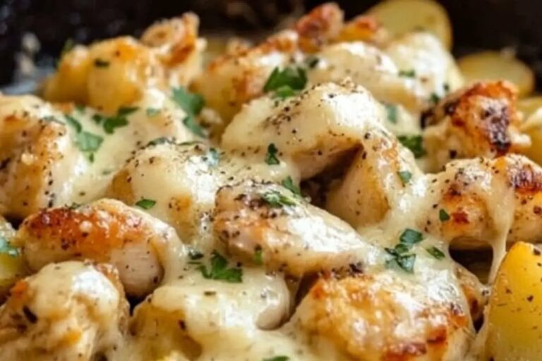 Crockpot Garlic Parmesan Chicken and Potatoes Recipe