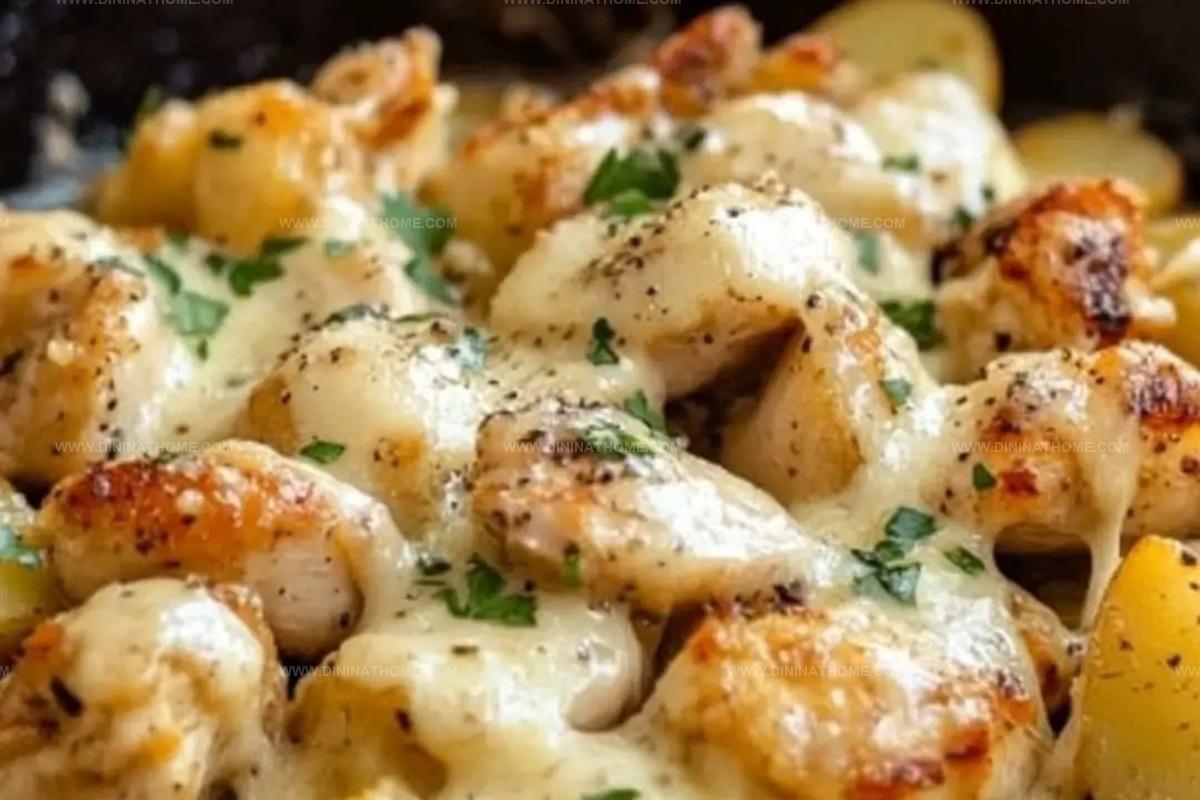 Crockpot Garlic Parmesan Chicken and Potatoes Recipe