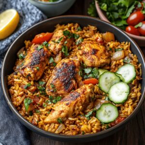 One Pot Shawarma Chicken and Rice Recipe