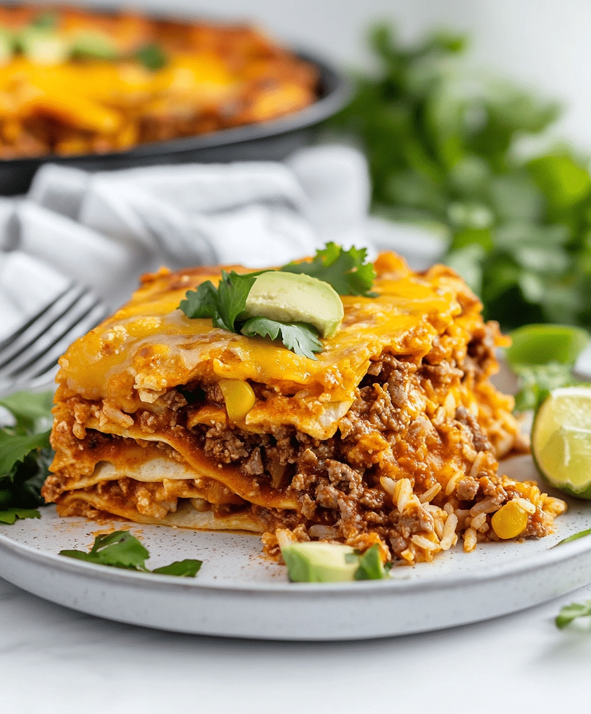 Beef Enchilada Casserole With Rice Recipe