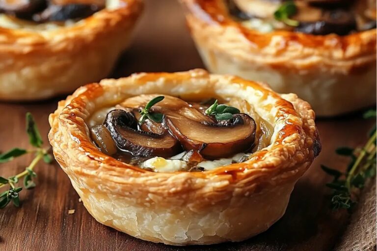 Savory Mushroom And Goat Cheese Tarts With Shallots Recipe