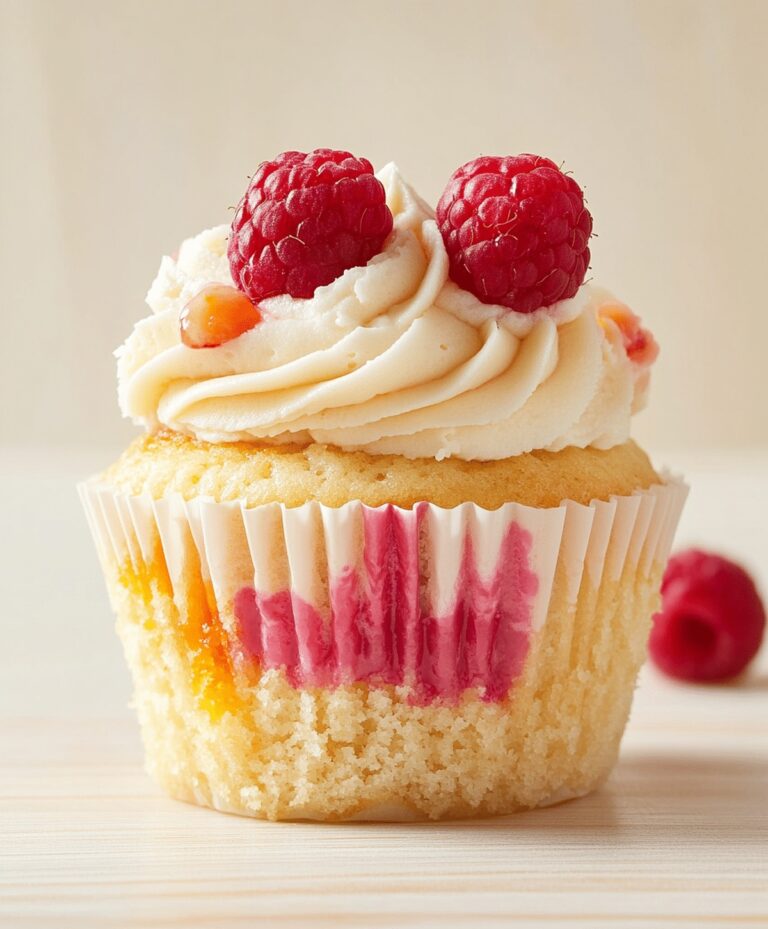 Peach Raspberry Heaven Cupcakes Recipe