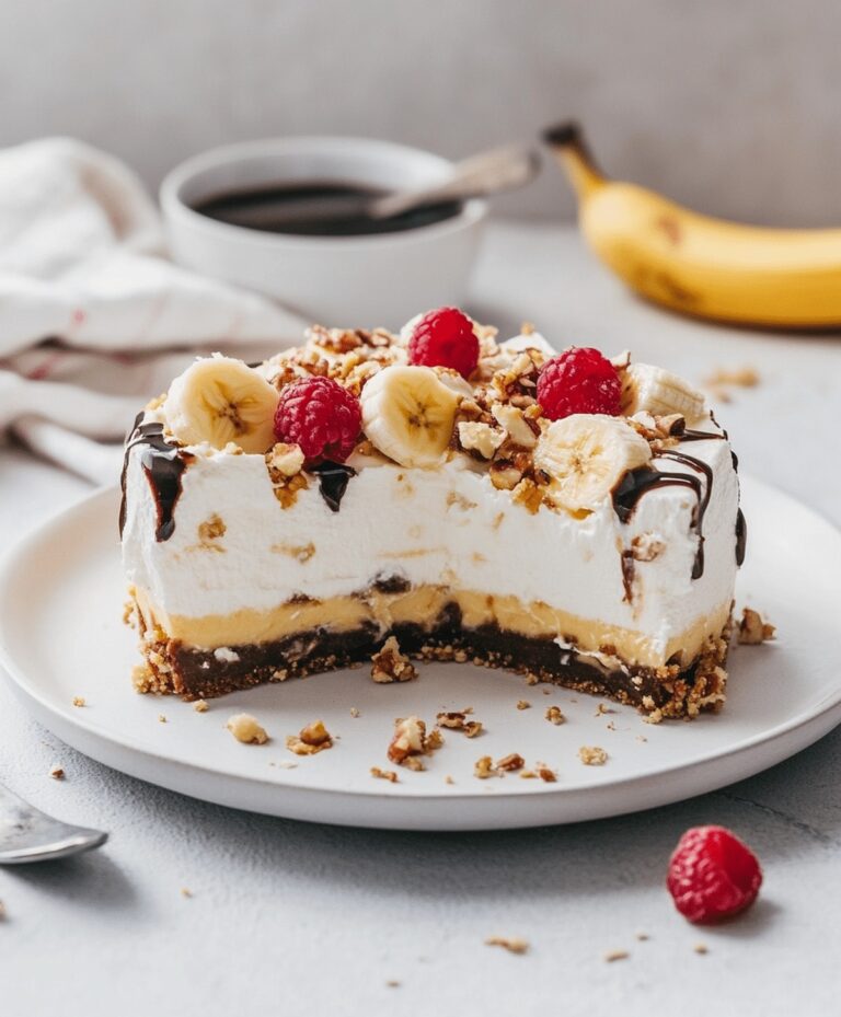 No-Bake Banana Split Cheesecake Recipe