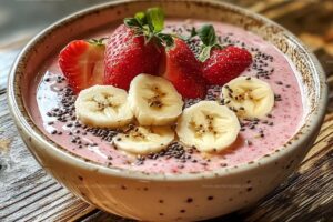 Strawberry Banana Smoothie Bowl Recipe