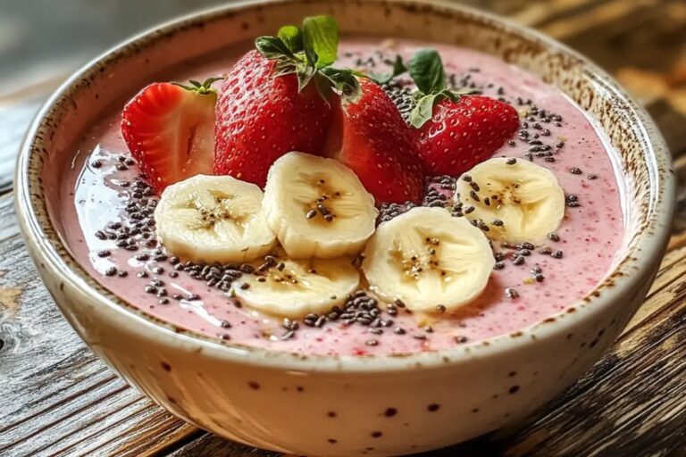 Strawberry Banana Smoothie Bowl Recipe