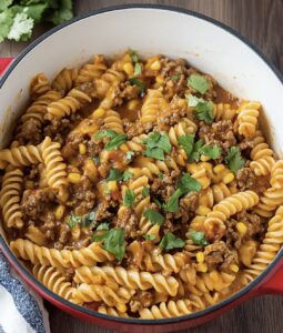 One Pot Beef Taco Pasta Recipe