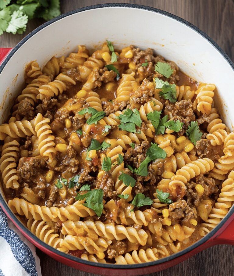 One Pot Beef Taco Pasta Recipe
