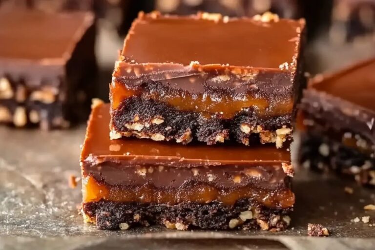 Caramel Chocolate Crunch Bars Recipe