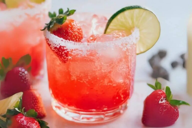 Strawberry Lime Mocktail Margarita Recipe