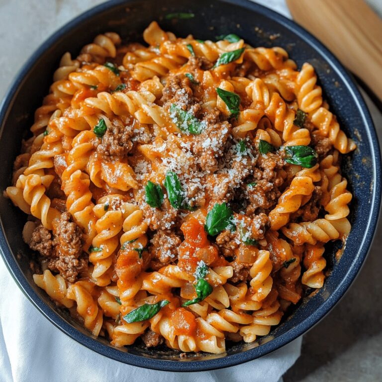 One Pot Creamy Tomato Beef Pasta Recipe
