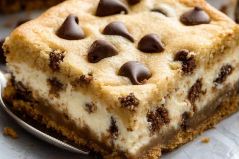 Decadent Chocolate Chip Cheesecake Bar Bites Recipe