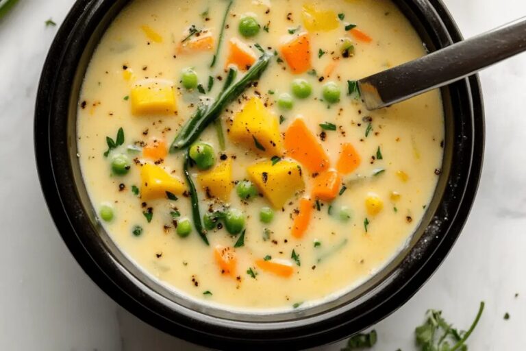 Slow Cooker Creamy Vegetable Soup Recipe