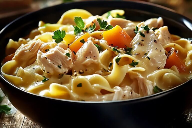 Comforting Chicken & Noodles Crock Pot Recipe