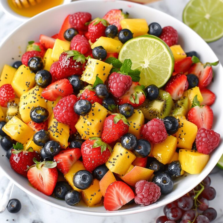 Summer Fruit Salad with Honey Lime Dressing Recipe