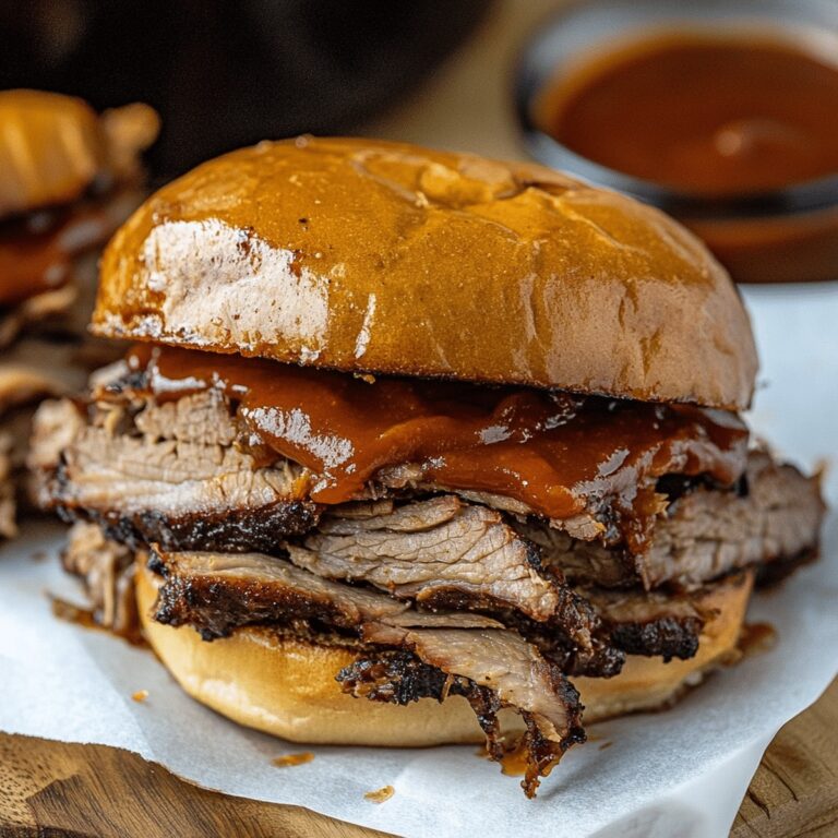 Slow Cooker BBQ Brisket Sandwich Recipe